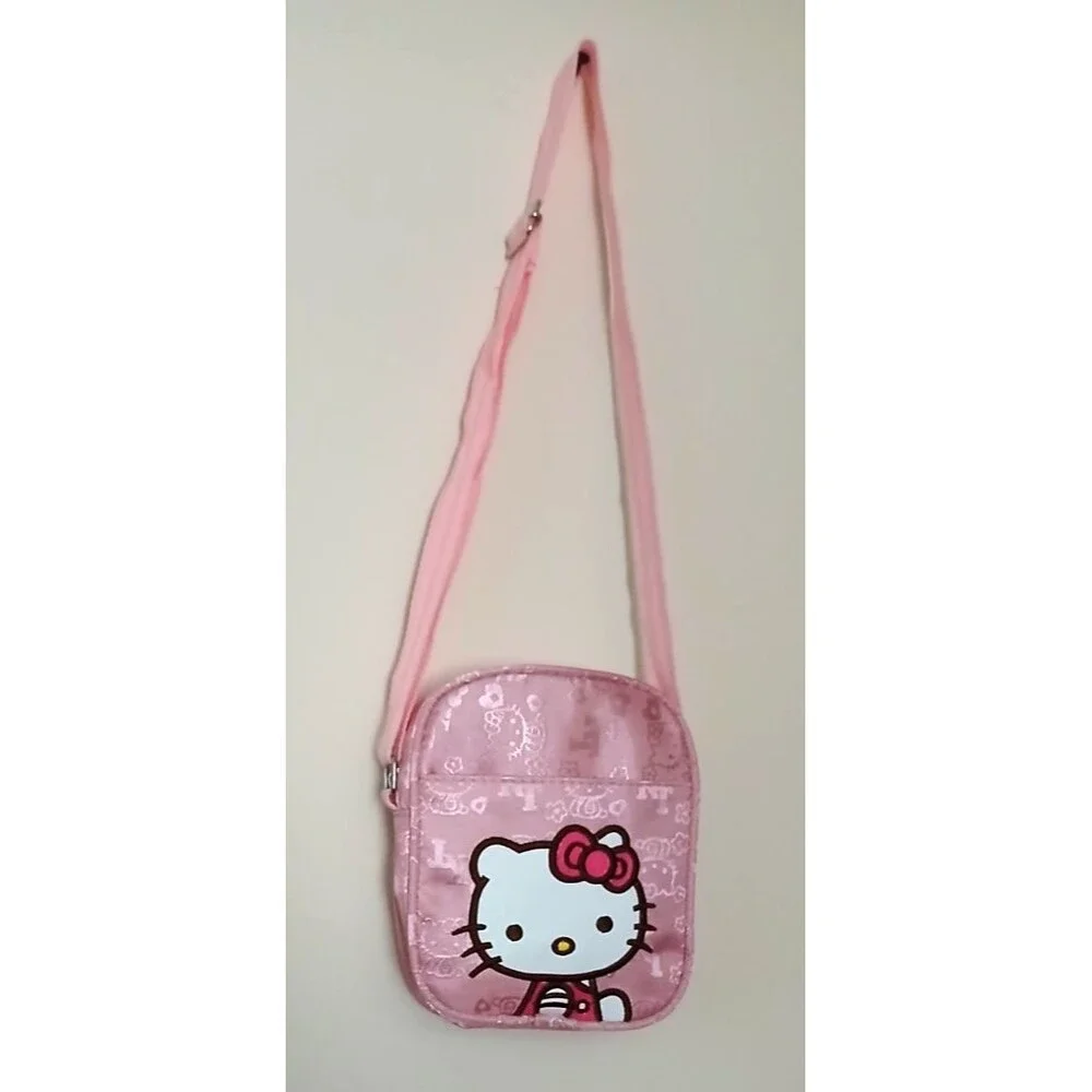 Hello Kitty Mini Shoulder Bag for Girls: Stylish Canvas Crossbody Purse